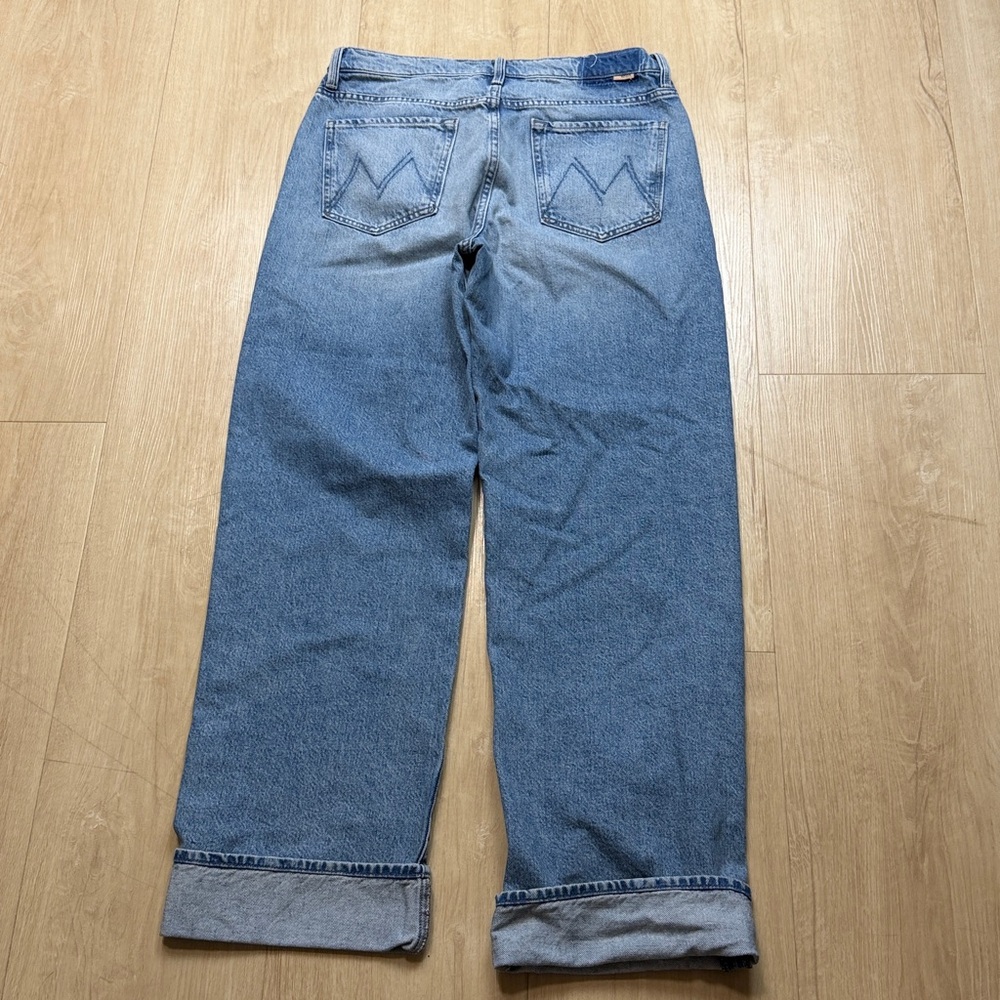 MOTHER The Dodger Skimp High Waist Cuffed Hem Wide Leg Jeans, SIZE 29 - Picture 6 of 13